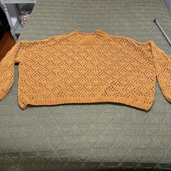 Pol mock neck crochet sweater Large - Picture 8 of 10